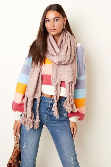 Bufanda Winter Knitted  Gris Acrílico h5 Imagen4